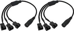 WRIARICH 35cm DC 5.5x2.1mm Plug to 3-Port Fan Splitter Cable, DC 5.5*2.1 Male to Triple 3Pin/4Pin PC Case Fan Power Adapter Cord WRIARICH 35cm DC 5.5x2.1mm Plug to 3-Port Fan Splitter Cable, DC 5.5*2.1 Male to Triple 3Pin/4Pin PC Case Fan Power Adapter Cord