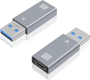 WRIARICH USB C Female to USB A Male Adapter, 10Gbps USB 3.1 Gen 2 SuperSpeed Connector, Type-C to USB A Charging & Data Sync Adapter for Laptop, Power Bank, Type-C Earphone WRIARICH USB C Female to USB A Male Adapter, 10Gbps USB 3.1 Gen 2 SuperSpeed Connector, Type-C to USB A Charging & Data Sync Adapter for Laptop, Power Bank, Type-C Earphone