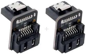 WRIARICH 90 Degree Right Angle SATA 7Pin Female to Male Adapter, 6Gbps SATA III Signal Converter for Desktop Motherboard, SSD & HDD WRIARICH 90 Degree Right Angle SATA 7Pin Female to Male Adapter, 6Gbps SATA III Signal Converter for Desktop Motherboard, SSD & HDD