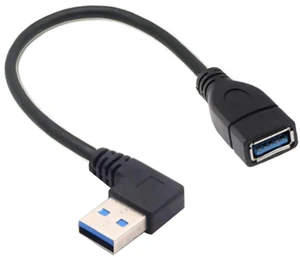 WRIARICH 2 Pack 10in/25cm 90 Degree Flat USB 3.0 Extension Cable, Left & Right Angle Type A Male to Female Cord, 5Gbps for Laptop, Flash Drive, Mouse, Hard Drive WRIARICH 2 Pack 10in/25cm 90 Degree Flat USB 3.0 Extension Cable, Left & Right Angle Type A Male to Female Cord, 5Gbps for Laptop, Flash Drive, Mouse, Hard Drive