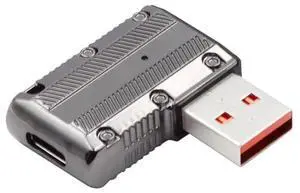 WRIARICH Flat Left 90 Degree Mecha Cyberpunk USB 3.1 Gen2 Adapter, USB-A Male to USB-C Female Low Profile Elbow Connector, 10Gbps Data Transfer & 120W PD Fast Charging Converter WRIARICH Flat Left 90 Degree Mecha Cyberpunk USB 3.1 Gen2 Adapter, USB-A Male to USB-C Female Low Profile Elbow Connector, 10Gbps Data Transfer & 120W PD Fast Charging Converter