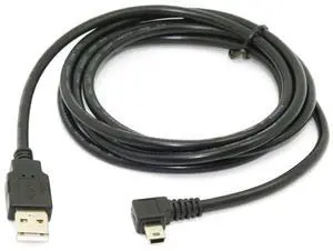 WRIARICH 1.8m Black Left 90° Angled Mini USB 5Pin B Male to USB2.0 Type A Male Data & Charging Cable WRIARICH 1.8m Black Left 90° Angled Mini USB 5Pin B Male to USB2.0 Type A Male Data & Charging Cable