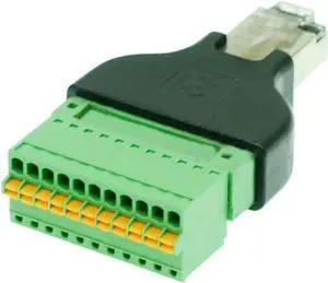 WRIARICH 1PC RJ50 Male to 11 Pin Spring Terminal Adapter, RJ50 Splitter Connector for CCTV DVR Surveillance Accessories WRIARICH 1PC RJ50 Male to 11 Pin Spring Terminal Adapter, RJ50 Splitter Connector for CCTV DVR Surveillance Accessories