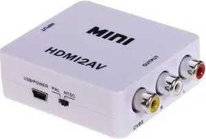 WRIARICH 1080P Mini HDMI to RCA Converter, HDMI to CVBS AV Composite Audio Video Adapter, Supports NTSC PAL, Plug and Play for HDTV, Old TV, Projector, DVD Player WRIARICH 1080P Mini HDMI to RCA Converter, HDMI to CVBS AV Composite Audio Video Adapter, Supports NTSC PAL, Plug and Play for HDTV, Old TV, Projector, DVD Player