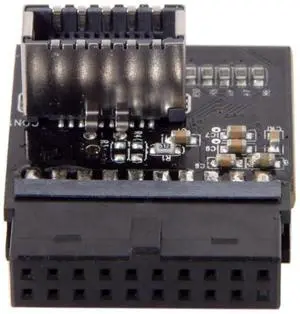 19/20Pin Motherboard Header to USB 3.1 Type-E Front Panel Adapter with Built-in Signal Chip, Internal USB-C Front Panel Convertor for DIY PC Gaming Cases, ASUS, MSI, Gigabyte, Dell, HP, Lenovo Motherb 19/20Pin Motherboard Header to USB 3.1 Type-E Front Panel Adapter with Built-in Signal Chip, Internal USB-C Front Panel Convertor for DIY PC Gaming Cases, ASUS, MSI, Gigabyte, Dell, HP, Lenovo Motherb