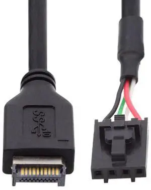 WRIARICH 0.98FT USB 3.1 Type-E to 2.54mm Pitch 4Pin Cable, Front Panel Header Extension Adapter for 9Pin/10Pin Motherboard HUB WRIARICH 0.98FT USB 3.1 Type-E to 2.54mm Pitch 4Pin Cable, Front Panel Header Extension Adapter for 9Pin/10Pin Motherboard HUB