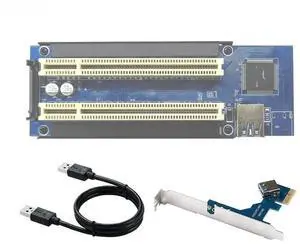 WRIARICH FOR Riser Card PCI-E Express X1 to Dual PCI Riser Extend Adapter Connector Card Add Expansion Card For PC Computer XP WRIARICH FOR Riser Card PCI-E Express X1 to Dual PCI Riser Extend Adapter Connector Card Add Expansion Card For PC Computer XP