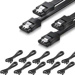 WRIARICH SATA Cable III 10 Pack 6Gbps Straight HDD SDD Data Cable with Locking Latch 16 Inch(40cm) for SATA HDD, SSD, CD Driver, CD Writer WRIARICH SATA Cable III 10 Pack 6Gbps Straight HDD SDD Data Cable with Locking Latch 16 Inch(40cm) for SATA HDD, SSD, CD Driver, CD Writer