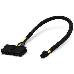 WRIARICH 24 Pin to 6 Pin ATX PSU Power Adapter Cable for Dell Motherboard with 6 Pin Port 13.3-inch(34cm) WRIARICH 24 Pin to 6 Pin ATX PSU Power Adapter Cable for Dell Motherboard with 6 Pin Port 13.3-inch(34cm)