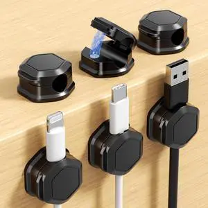 WRIARICH 6 Pack Magnetic Cable Clips, Cable Smooth Adjustable Cord Organizer Holder, Hide Phone Charging Cable Keeper, Strong Adhesive Wire Charger Holder for Nightstand, Desk, Car, Office Supplies WRIARICH 6 Pack Magnetic Cable Clips, Cable Smooth Adjustable Cord Organizer Holder, Hide Phone Charging Cable Keeper, Strong Adhesive Wire Charger Holder for Nightstand, Desk, Car, Office Supplies