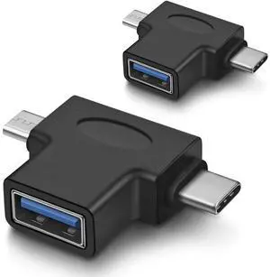 WRIARICH 2 in 1 OTG Converter USB 3.0 to Micro USB and Type C Adapter WRIARICH 2 in 1 OTG Converter USB 3.0 to Micro USB and Type C Adapter