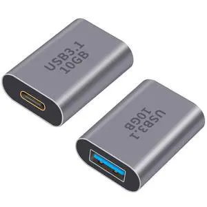WRIARICH 10Gbps USB C Female to USB Female Adapter, 2-Pack Bi-Directional USB 3.1 Gen2 Type-C to Type-A Converter OTG Adapter with iPhone, MacBook Pro, Laptop WRIARICH 10Gbps USB C Female to USB Female Adapter, 2-Pack Bi-Directional USB 3.1 Gen2 Type-C to Type-A Converter OTG Adapter with iPhone, MacBook Pro, Laptop