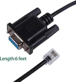 WRIARICH DB9 Serial RS232 to RJ12 6P6C Adapter Cable for APC PDU 940-0144A WRIARICH DB9 Serial RS232 to RJ12 6P6C Adapter Cable for APC PDU 940-0144A