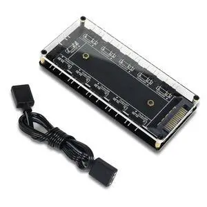 WRIARICH 5V 3Pin ARGB LED Hub,10 Way 5V 3 Pin RGB Splitter WRIARICH 5V 3Pin ARGB LED Hub,10 Way 5V 3 Pin RGB Splitter