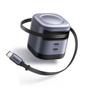 WRIARICH Nexode Retractable 45W GaN Charger for iPhone 17, 3-Port USB C Fast Charger with 2.26ft Cable for iPhone 17/16/15/14/13 Series, Galaxy S26/S25/24 Ultra, Pixel, iPad, Space Grey WRIARICH Nexode Retractable 45W GaN Charger for iPhone 17, 3-Port USB C Fast Charger with 2.26ft Cable for iPhone 17/16/15/14/13 Series, Galaxy S26/S25/24 Ultra, Pixel, iPad, Space Grey