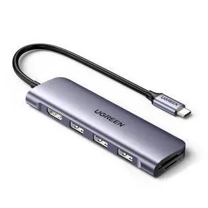 WRIARICH Revodok USB C Hub 6 in 1 USB C Dongle 4K HDMI, 3 USB 3.0 Ports, SD/TF Card Reader Compatible with MacBook Pro, MacBook Air, iPad, iPhone 16 15 Pro/Pro Max. Space Grey WRIARICH Revodok USB C Hub 6 in 1 USB C Dongle 4K HDMI, 3 USB 3.0 Ports, SD/TF Card Reader Compatible with MacBook Pro, MacBook Air, iPad, iPhone 16 15 Pro/Pro Max. Space Grey