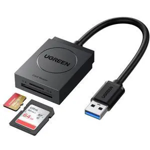 WRIARICH SD Card Reader USB 3.0 Dual Slot Flash Memory Card Reader TF SD SDXC SDHC MMC RS-MMC Micro SDXC Micro SDHC UHS-I for Mac Windows Linux Chrome Read 2 Cards Simultaneously WRIARICH SD Card Reader USB 3.0 Dual Slot Flash Memory Card Reader TF SD SDXC SDHC MMC RS-MMC Micro SDXC Micro SDHC UHS-I for Mac Windows Linux Chrome Read 2 Cards Simultaneously
