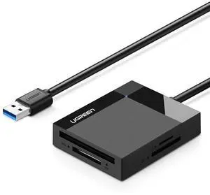 WRIARICH SD Card Reader USB 3.0 Card Hub Adapter 5Gbps Read 4 Cards Simultaneously CF, CFI, TF, SDXC, SDHC, SD, MMC, Micro SDXC, Micro SD, Micro SDHC, MS, UHS-I (Black) WRIARICH SD Card Reader USB 3.0 Card Hub Adapter 5Gbps Read 4 Cards Simultaneously CF, CFI, TF, SDXC, SDHC, SD, MMC, Micro SDXC, Micro SD, Micro SDHC, MS, UHS-I (Black)