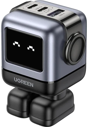 Uno Robot 65W 3-in-1 USB-C PD GaN Charger Fast Charging Wall Power Adapter Multi-Device USB-C Charging Adapter with LED Screen and Thermal Guard For MacBook Air M2 Space Gray Uno Robot 65W 3-in-1 USB-C PD GaN Charger Fast Charging Wall Power Adapter Multi-Device USB-C Charging Adapter with LED Screen and Thermal Guard For MacBook Air M2 Space Gray