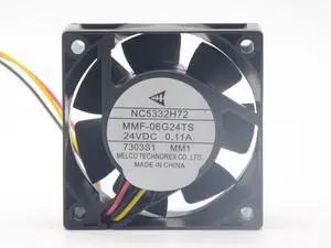 WRIARICH Mitsubishi Converter fan NC5332H72 Melco MMF-06G24TS-MM1 24V 0.11A ABB Fan PLC cooling fan WRIARICH Mitsubishi Converter fan NC5332H72 Melco MMF-06G24TS-MM1 24V 0.11A ABB Fan PLC cooling fan