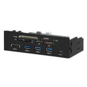 WRIARICH 5.25 Inches Front Panel Internal USB3.0 eSATA Type-C TF SD Card Reader Hub for Desktop CD-ROM DVD-ROM ODD WRIARICH 5.25 Inches Front Panel Internal USB3.0 eSATA Type-C TF SD Card Reader Hub for Desktop CD-ROM DVD-ROM ODD