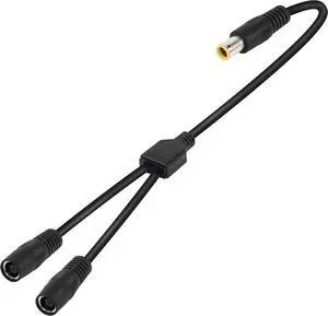 WRIARICH DC7909 Y Splitter Adapter Cable 14AWG DC 8mm 1 Male to 2 Female Power Cord for Portable Power Station, Solar Panel, Solar Power Bank,etc(60CM 2FT) Black WRIARICH DC7909 Y Splitter Adapter Cable 14AWG DC 8mm 1 Male to 2 Female Power Cord for Portable Power Station, Solar Panel, Solar Power Bank,etc(60CM 2FT) Black