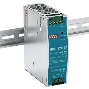 WRIARICH 12Vdc 10Amp DIN-Rail Power Supply NDR 120W, Input:100-240VAC,Output:12VDC,Power Supply Switch Switching Converter DC WRIARICH 12Vdc 10Amp DIN-Rail Power Supply NDR 120W, Input:100-240VAC,Output:12VDC,Power Supply Switch Switching Converter DC