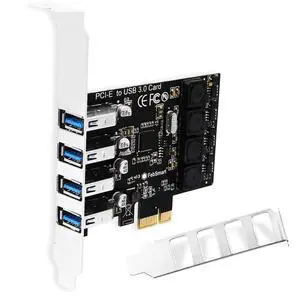 FebSmart PCIE 4-Ports Superspeed 5Gbps USB 3.0 Expansion Card for Windows 11, 10, 8.x, 7, Vista, XP Desktop PCs, Built in FebSmart Self-Powered Technology, No Need Additional Power Supply (FS-U4L-Pro) FebSmart PCIE 4-Ports Superspeed 5Gbps USB 3.0 Expansion Card for Windows 11, 10, 8.x, 7, Vista, XP Desktop PCs, Built in FebSmart Self-Powered Technology, No Need Additional Power Supply (FS-U4L-Pro)