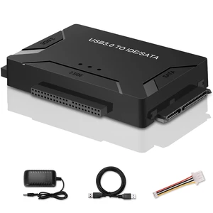 Vszerda USB 3.0 to SATA/IDE Adapter, Universal Hard Drive Reader Converter for 2.5/3.5" HDD/SSD & 5.25" CD/DVD, Data Transfer & Recovery with 12V Power Supply, Supports Drives up to 6TB Vszerda USB 3.0 to SATA/IDE Adapter, Universal Hard Drive Reader Converter for 2.5/3.5" HDD/SSD & 5.25" CD/DVD, Data Transfer & Recovery with 12V Power Supply, Supports Drives up to 6TB