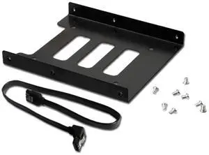 WRIARICH 2.5" to 3.5" Metal Hard Drive Mounting Bracket Kit, Includes SATA 3.0 6Gbps Data Cable for SSD & HDD WRIARICH 2.5" to 3.5" Metal Hard Drive Mounting Bracket Kit, Includes SATA 3.0 6Gbps Data Cable for SSD & HDD