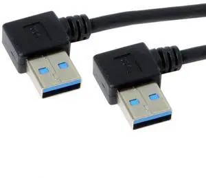 WRIARICH 90 Degree Right Angle USB 3.0 Extension Cable, Male to Female High Speed Cord for External Hard Drive & PC, 0.2M Short Cable WRIARICH 90 Degree Right Angle USB 3.0 Extension Cable, Male to Female High Speed Cord for External Hard Drive & PC, 0.2M Short Cable