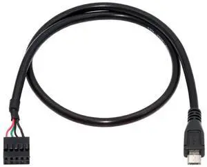 WRIARICH 0.5M USB2.0 9/10Pin Motherboard Header to Micro USB 5Pin Female Data Cable | Internal PC Front Panel Conversion Cord WRIARICH 0.5M USB2.0 9/10Pin Motherboard Header to Micro USB 5Pin Female Data Cable | Internal PC Front Panel Conversion Cord