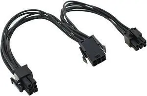 WRIARICH 8 Inch PCIe 6Pin to Dual 6Pin Power Splitter Cable, Ribbon Cable for GPU & Mining WRIARICH 8 Inch PCIe 6Pin to Dual 6Pin Power Splitter Cable, Ribbon Cable for GPU & Mining