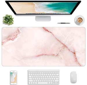 Atufsuat Extended Gaming Mouse Pad, XL Large Mouse Mat 30 x 14 Inch, Big Computer Keyboard Mousepad, Waterproof Desk Pad with Stitched Edges and Non-Slip Base for Office Gaming, Light Pink Marble Atufsuat Extended Gaming Mouse Pad, XL Large Mouse Mat 30 x 14 Inch, Big Computer Keyboard Mousepad, Waterproof Desk Pad with Stitched Edges and Non-Slip Base for Office Gaming, Light Pink Marble