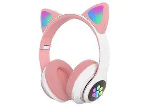 WRIARICH STN281019 Foldable Cat Ear Bluetooth Headphones - LED Lights, 10H Play, Noise Cancel WRIARICH STN281019 Foldable Cat Ear Bluetooth Headphones - LED Lights, 10H Play, Noise Cancel