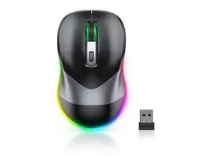 WRIARICH Wireless Mouse, Jiggler Mouse for Laptop - LED Mouse Rechargeable Computer Mice Mouse Mover Undetectable Random Movement with On/Off Button Keeps Computer Awake - Black&Grey WRIARICH Wireless Mouse, Jiggler Mouse for Laptop - LED Mouse Rechargeable Computer Mice Mouse Mover Undetectable Random Movement with On/Off Button Keeps Computer Awake - Black&Grey