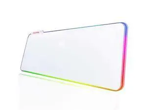 WRIARICH JMIYAV White Gaming Mouse Pad RGB Mousepad Non-Slip Rubber Base Extra Large Cool XL XXL Computer Desk Pad Gaming Accessories LED Light Up Extended Big Mouse Pad for Gamer (31.5x12In) Upgrade WRIARICH JMIYAV White Gaming Mouse Pad RGB Mousepad Non-Slip Rubber Base Extra Large Cool XL XXL Computer Desk Pad Gaming Accessories LED Light Up Extended Big Mouse Pad for Gamer (31.5x12In) Upgrade