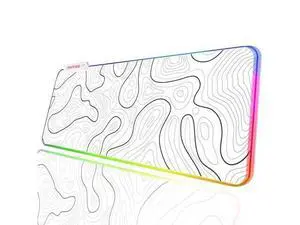 WRIARICH JMIYAV Gaming Mouse Pad RGB Mousepad Non-Slip Rubber Base Large Cool XL XXL Computer Desk Pad Gaming Accessories LED Light Up Big Mouse Pad for Gamer Topographic White (31.5x12In) WRIARICH JMIYAV Gaming Mouse Pad RGB Mousepad Non-Slip Rubber Base Large Cool XL XXL Computer Desk Pad Gaming Accessories LED Light Up Big Mouse Pad for Gamer Topographic White (31.5x12In)