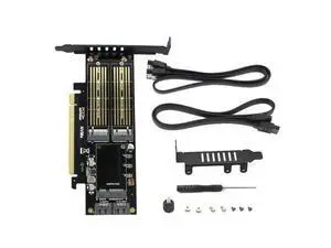 WRIARICH 3 in 1 NGFF and MSATA SSD Adapter Card M.2 NVME to PCIe 16X/M.2 SATA SSD to SATA III/MSATA to SATA Converter WRIARICH 3 in 1 NGFF and MSATA SSD Adapter Card M.2 NVME to PCIe 16X/M.2 SATA SSD to SATA III/MSATA to SATA Converter