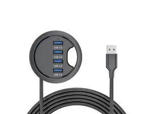 WRIARICH USB 3.0 Hub 4 Port USB 60mm Desk Grommet Splitter Dock Station Interface for Desktop PC Desk WRIARICH USB 3.0 Hub 4 Port USB 60mm Desk Grommet Splitter Dock Station Interface for Desktop PC Desk