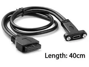 WRIARICH 40cm USB 3.1 Type C USB-C Female to USB 3.0 Motherboard 19Pin Header Cable Single Port USA WRIARICH 40cm USB 3.1 Type C USB-C Female to USB 3.0 Motherboard 19Pin Header Cable Single Port USA