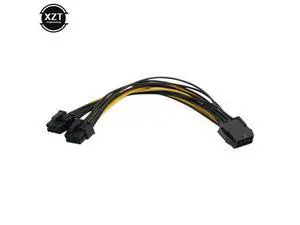 WRIARICH Hot Sale 10pcs/lot 8 Pin GPU to PCI-E 8P(6+2)pin splitter 18AWG extention power cable 20cm wire for graphics card BTC Miner WRIARICH Hot Sale 10pcs/lot 8 Pin GPU to PCI-E 8P(6+2)pin splitter 18AWG extention power cable 20cm wire for graphics card BTC Miner