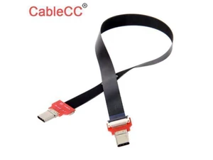 WRIARICH FPC Flat USB 3.1 Type-C USB-C Male to Male Data Cable 20cm for Macbook & Laptop & Phone & Drive WRIARICH FPC Flat USB 3.1 Type-C USB-C Male to Male Data Cable 20cm for Macbook & Laptop & Phone & Drive