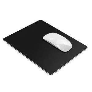 WRIARICH Hard Metal Aluminum Mouse Pad Clear Modern Smooth Magic Ultra Thin Double Side Design Mouse Mat Waterproof Fast and Accurate Control Compatible for Gaming and Office, Black, 9.45X7.87 Inch WRIARICH Hard Metal Aluminum Mouse Pad Clear Modern Smooth Magic Ultra Thin Double Side Design Mouse Mat Waterproof Fast and Accurate Control Compatible for Gaming and Office, Black, 9.45X7.87 Inch