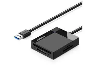 WRIARICH SD Card Reader USB 3.0 Card Hub Adapter 5Gbps Read 4 Cards Simultaneously CF, CFI, TF, SDXC, SDHC, SD, MMC, Micro SDXC, Micro SD, Micro SDHC, MS, UHS-I (Black) WRIARICH SD Card Reader USB 3.0 Card Hub Adapter 5Gbps Read 4 Cards Simultaneously CF, CFI, TF, SDXC, SDHC, SD, MMC, Micro SDXC, Micro SD, Micro SDHC, MS, UHS-I (Black)