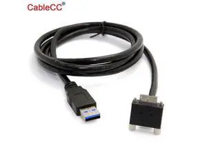 WRIARICH 3m 90 Degree Right Angled Micro USB Screw Mount to USB 3.0 Data Cable for Point Grey Chameleon Camera WRIARICH 3m 90 Degree Right Angled Micro USB Screw Mount to USB 3.0 Data Cable for Point Grey Chameleon Camera