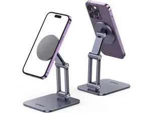 WRIARICH Magnetic Phone Stand Compatible with MagSafe Holder for Desk Ergonomic Design Adjustable, Aluminum Cell Phone Stand Compatible for iPhone 17 Air 16 15 14 13 12 Pro Max and MagSafe Case, Grey WRIARICH Magnetic Phone Stand Compatible with MagSafe Holder for Desk Ergonomic Design Adjustable, Aluminum Cell Phone Stand Compatible for iPhone 17 Air 16 15 14 13 12 Pro Max and MagSafe Case, Grey