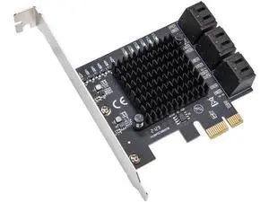 WRIARICH IO CREST 6 Port SATA III to PCIe 3.0 x1 Non-RAID Expansion Card JMB575 JMB582 Low Profile Bracket (SY-PEX40166) WRIARICH IO CREST 6 Port SATA III to PCIe 3.0 x1 Non-RAID Expansion Card JMB575 JMB582 Low Profile Bracket (SY-PEX40166)