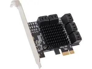 WRIARICH IO CREST 10 Port SATA III to PCIe 3.0 x1 Non-RAID Expansion Card JMB582 Low Profile Bracket, (SY-PEX40167) WRIARICH IO CREST 10 Port SATA III to PCIe 3.0 x1 Non-RAID Expansion Card JMB582 Low Profile Bracket, (SY-PEX40167)