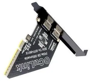 WRIARICH 2 Port PCIe 4.0 X8 to Oculink Adapter,SFF-8611/8612 to PCI Express Expansion Card Adapter with 8cm/12cm Slot Bracket WRIARICH 2 Port PCIe 4.0 X8 to Oculink Adapter,SFF-8611/8612 to PCI Express Expansion Card Adapter with 8cm/12cm Slot Bracket